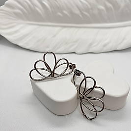 Vip antiallerjik yarım çiçek tel küpe