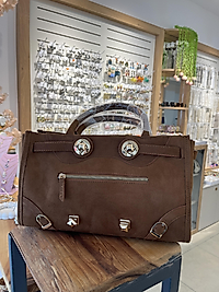 Taba rengi nubuk omuz çantası