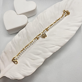 Özel seri 2 li inci ve ataç şekilli kelebek figürlü bileklik