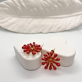 Vip mineli saçaklı renkli küpe