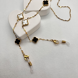 Yoncalı çelik gözlük askısı