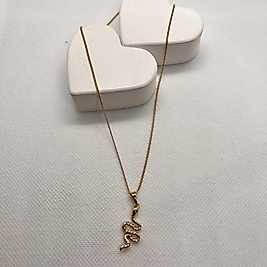 Özel seri rose gold yılan figürlü kolye