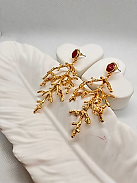 Altın Renk Mercan Küpe