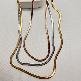 3 boyut silver gold gümüş renk ezme 3 lü kolye