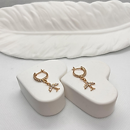 Vip taşlı halka ve sallantılı uçak manifest küpe