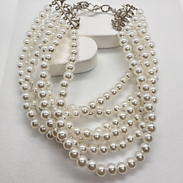 Çoklu inci choker kolye