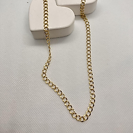 Özel seri zincir şeklinde 14 k altın rengi kolye