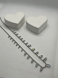 Zirkon Taşlı Vip Seri Gümüş Renk Kolye (40-45cm)