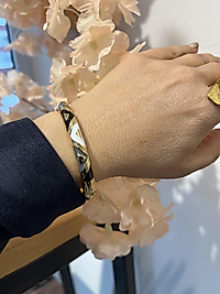 Renkli mineli zarif kelepçe