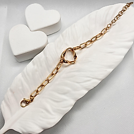 Özel seri ataç ve ortası burgu kalp bileklik