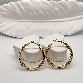 Vip antiallerjik 14 k altın rengi halka küpe