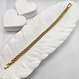 Özel seri 14 k altın rengi saç örgüsü bileklik