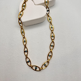 Göz detaylı çelik kolye