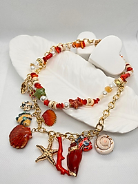 Marka Model Deniz Tasarım Charmlı 2li Kolye (40-45cm)