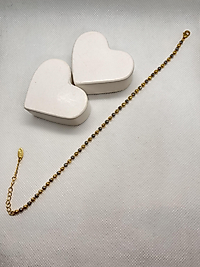 Vip seri topcuklu gold ve gümüş renk karışımılı halhal