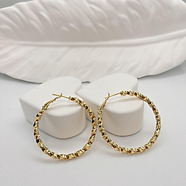 Vip antiallerjik 14 k altın rengi burgu halka küpe