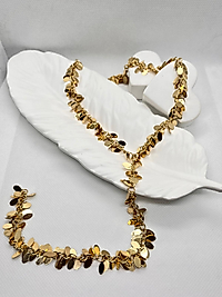 Pullu Ayarlanabilir Altın Rekli Y Kolye