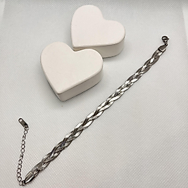 3 lü saç örgülü çelik italyan ezme bileklik