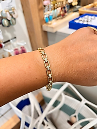 Zirkon Taşlı Zincir Xuping Altın Renk Bileklik