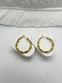 Çelik ikili sarmal burgu halka küpe