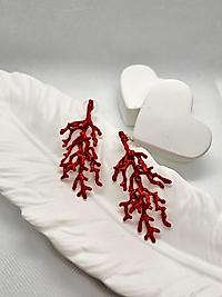 Kırmızı Mercan Küpe