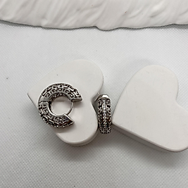 Vip işlemeli halka küpe