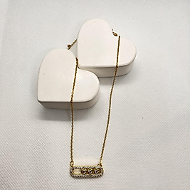 taşlı çelik kolye