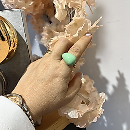 Damla medel mineli yüzük