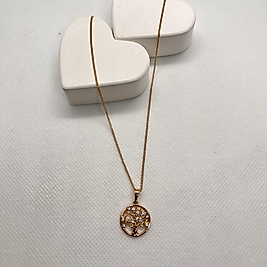 Özel seri yaşam ağacı kolye rose gold