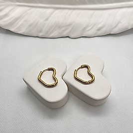 Kalp şekilli çelik halka küpe