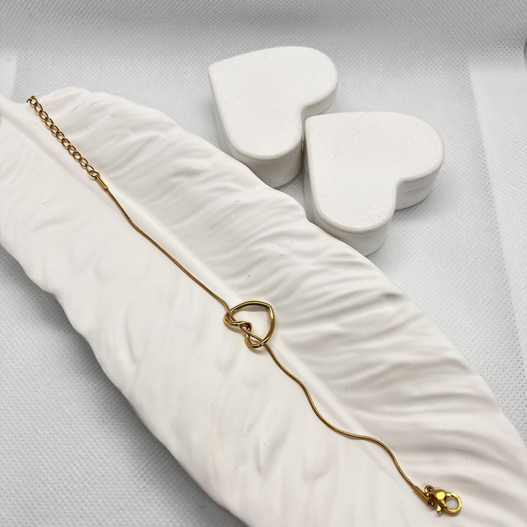 düğüm kalp çelik bileklik