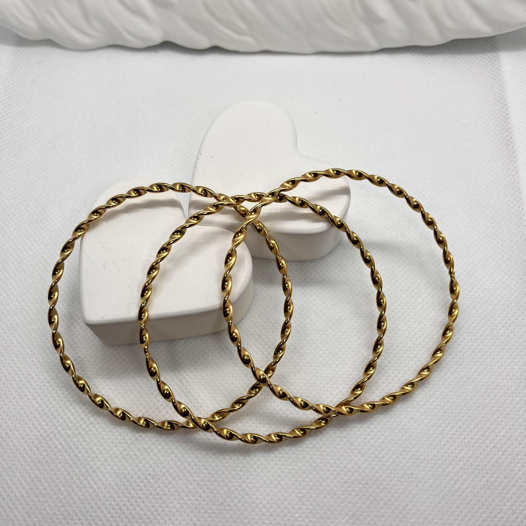 burgu model çelik ajda bilezik (60 mm)