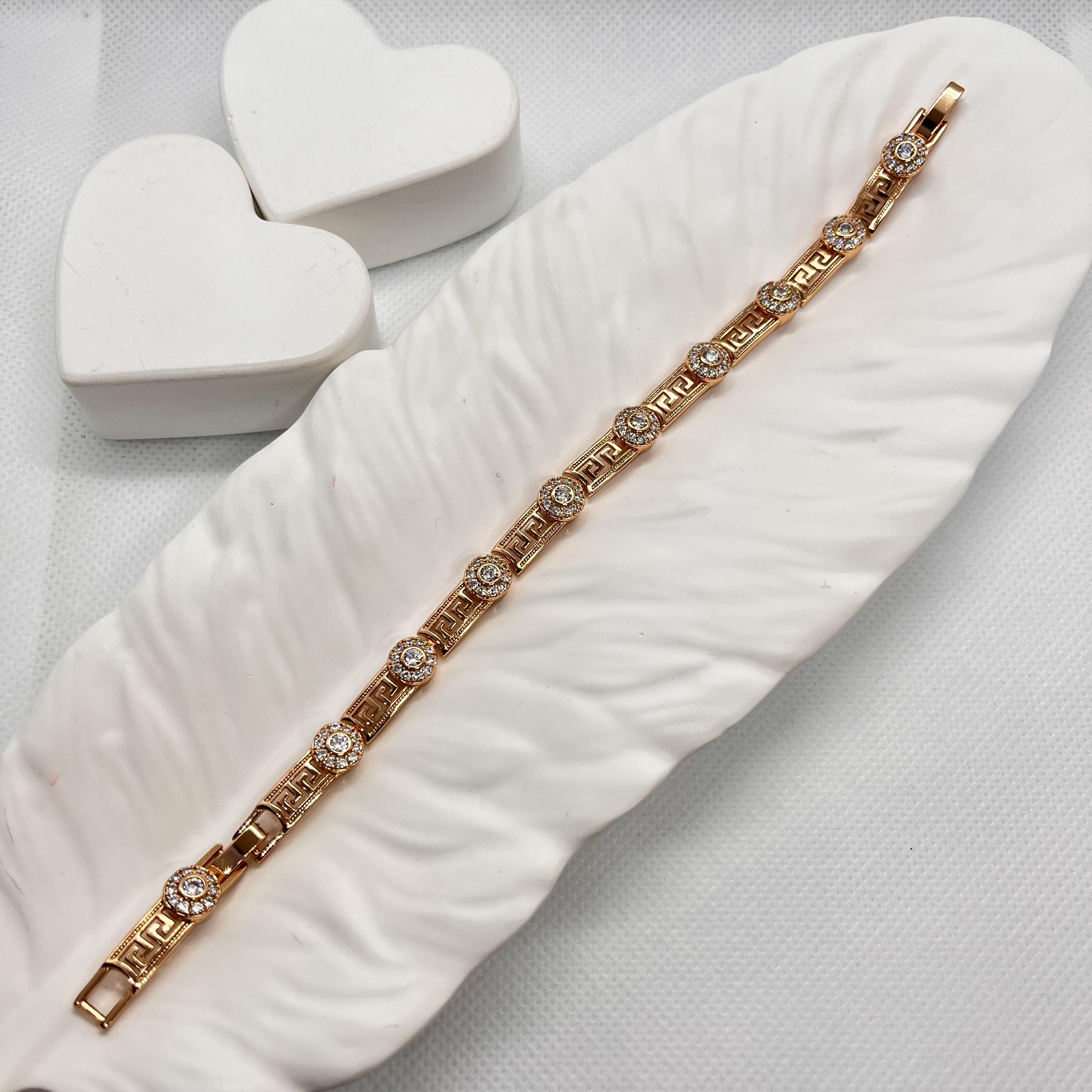 Özel seri rose gold taşlı tasarım bileklik