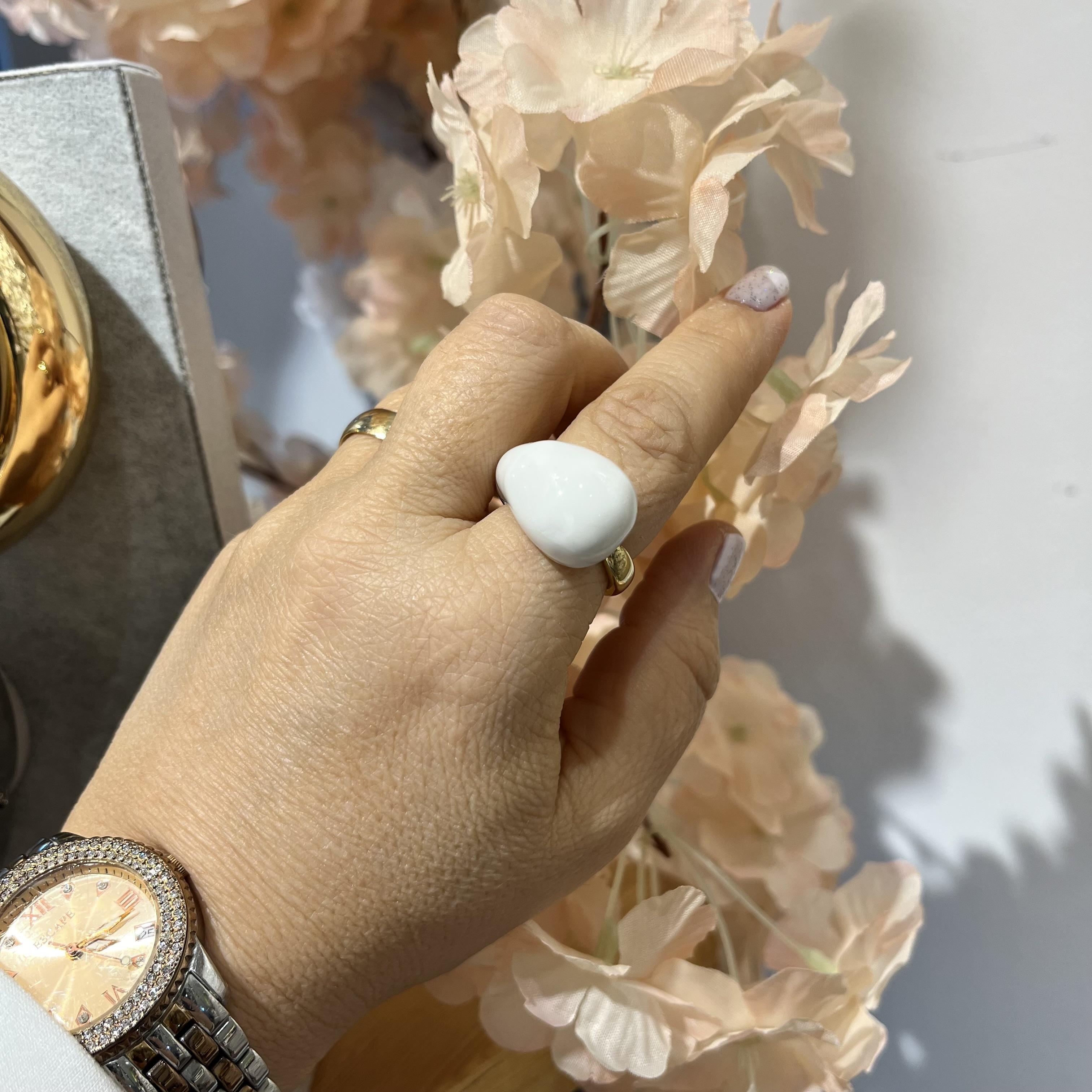 Damla model mineli yüzük