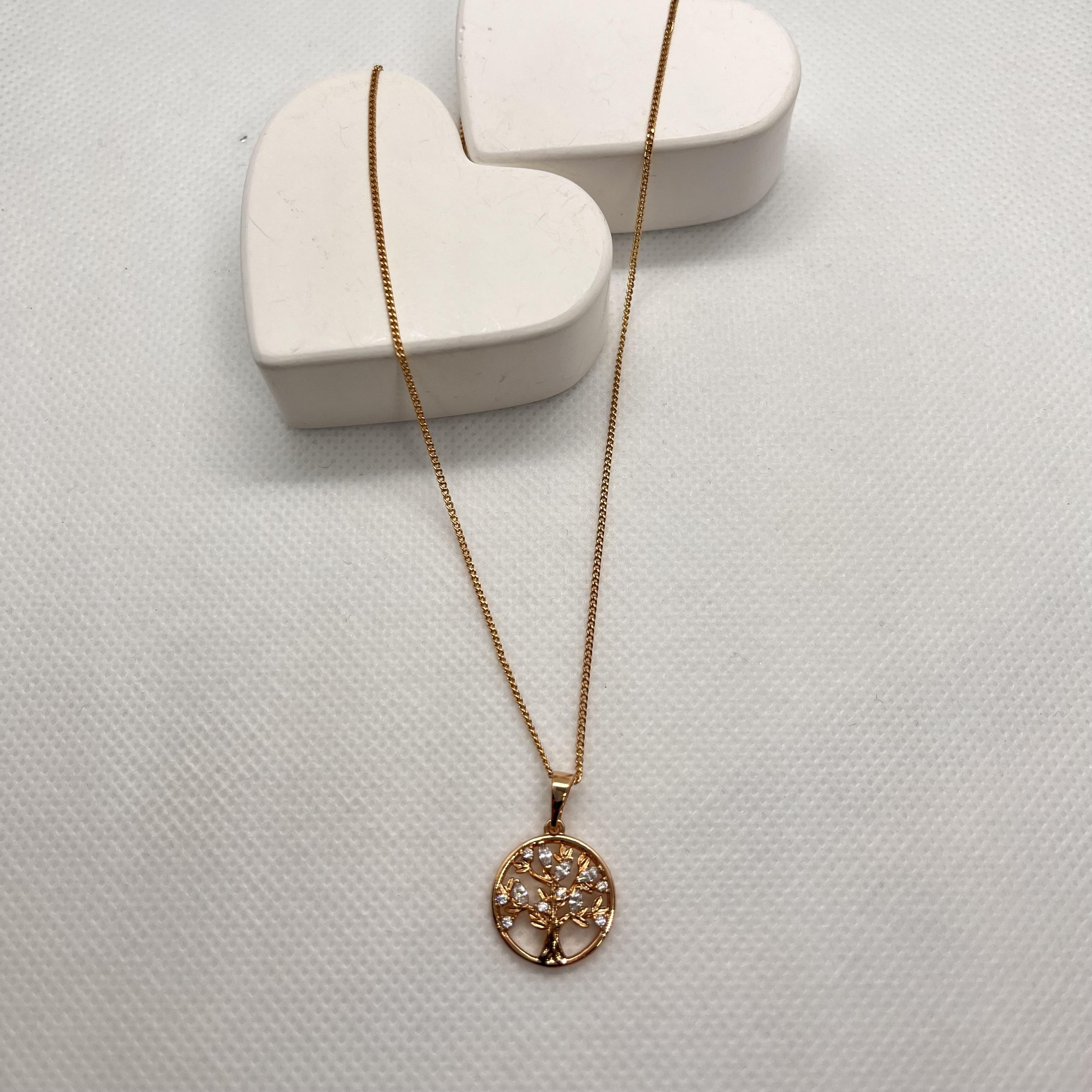 Özel seri yaşam ağacı kolye rose gold