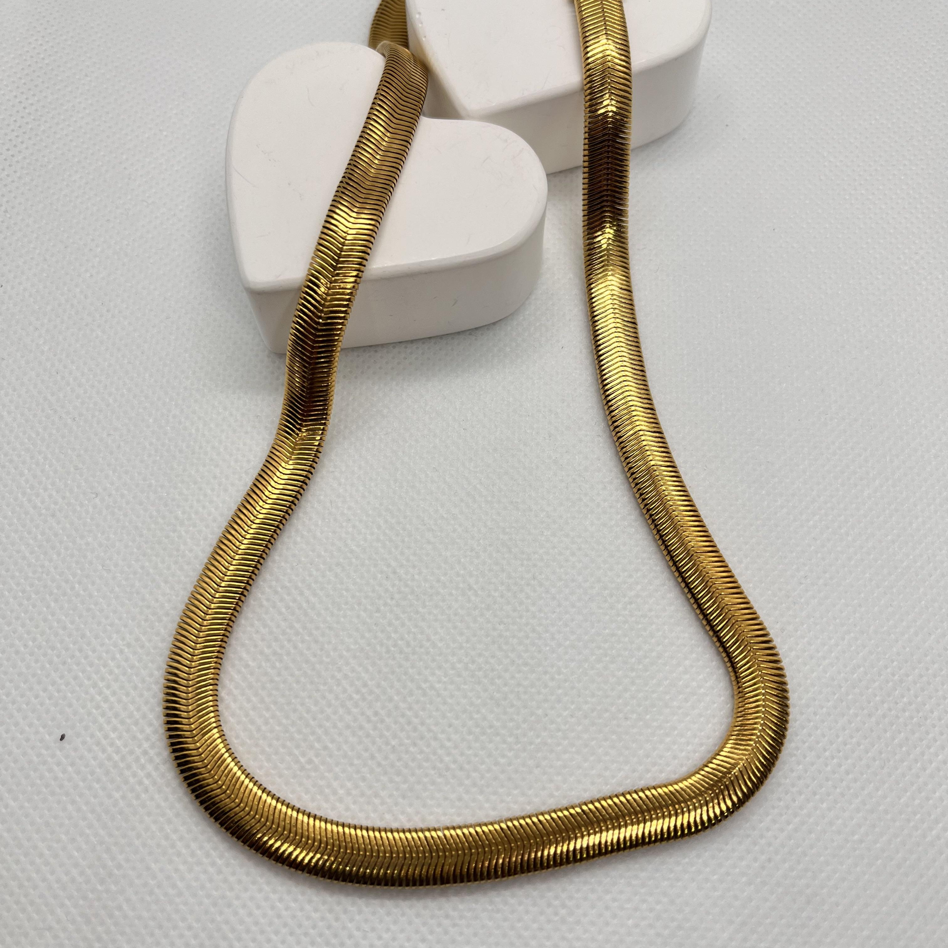 Çelik yılan sırtı kolye(45-50cm)