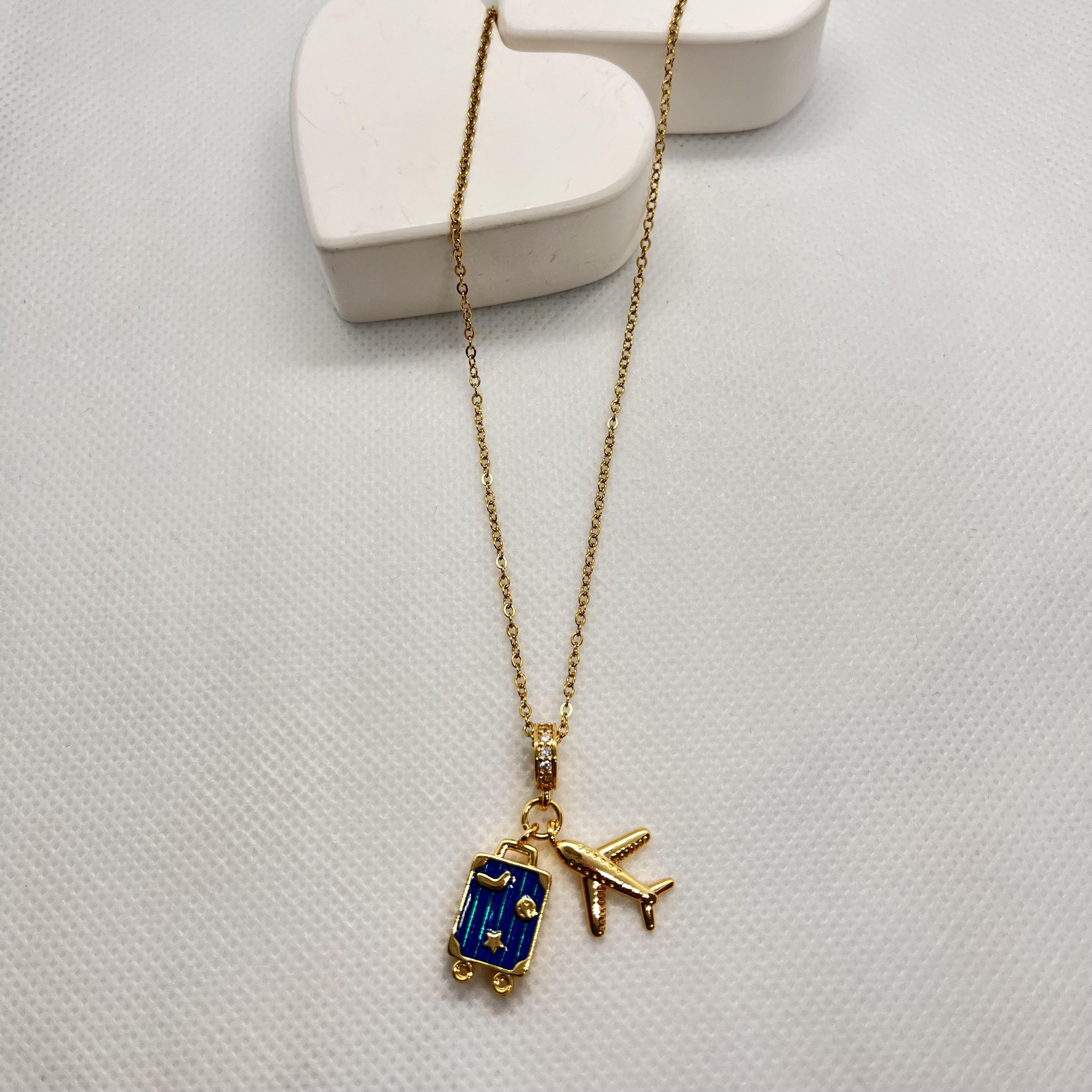 Seyehat manifesti çelik kolye