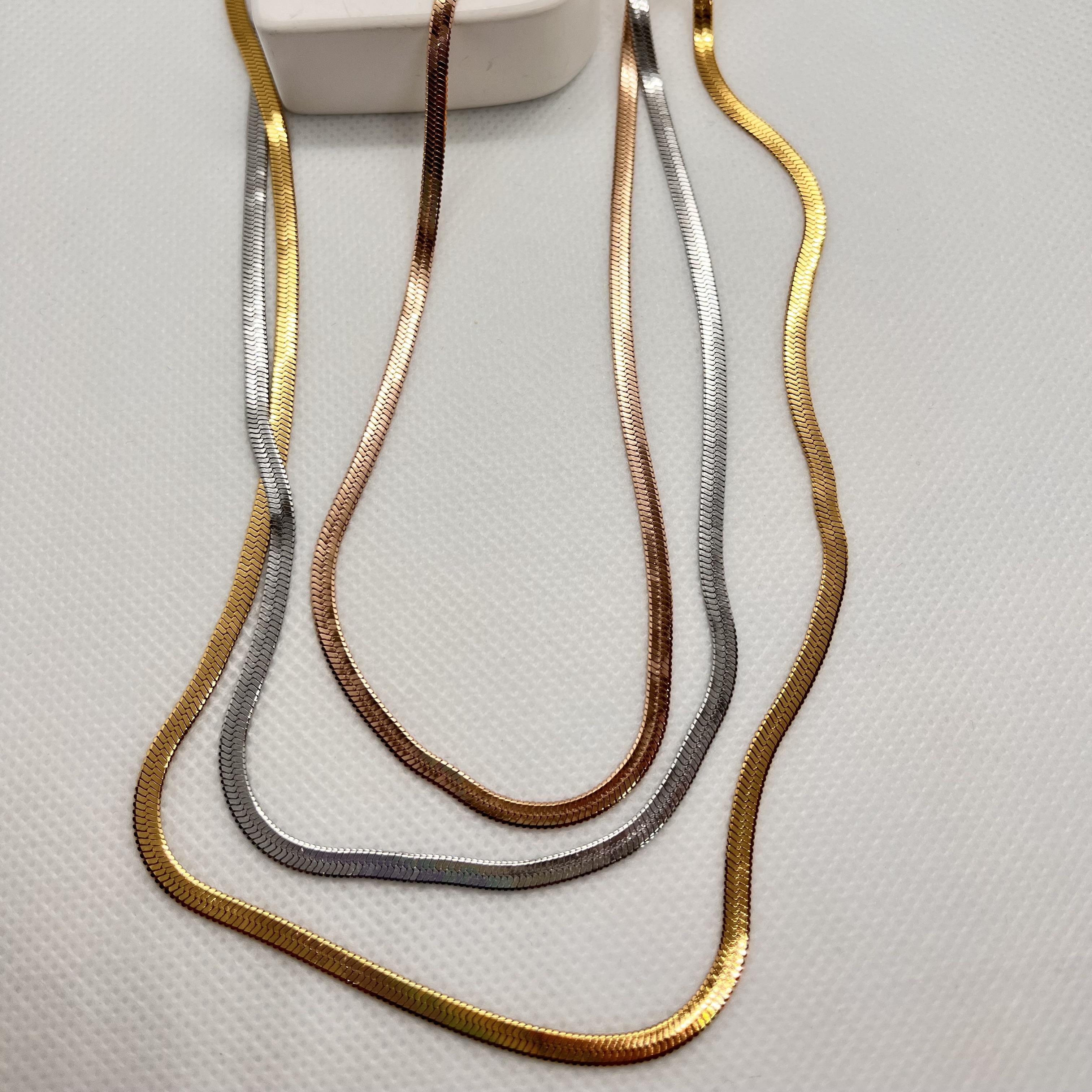 3 boyut silver gold gümüş renk ezme 3 lü kolye