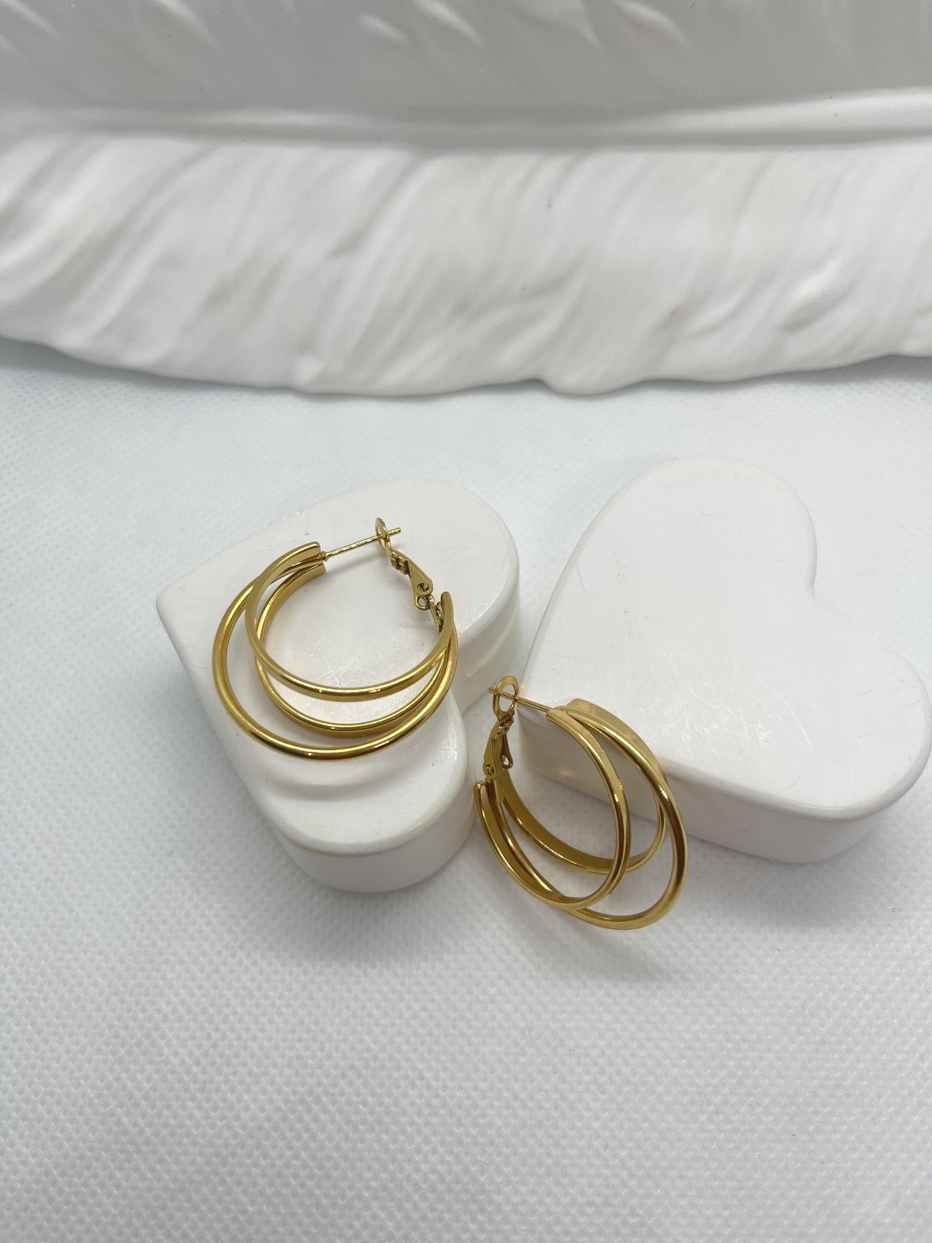 Modern tasarım çelik halka küpe