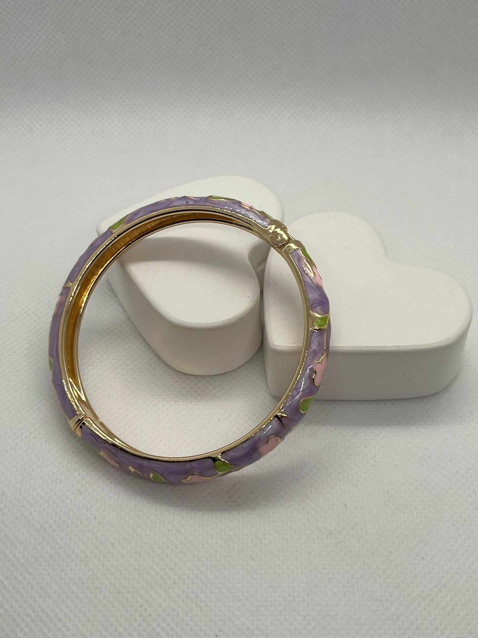 Mineli Zirkon Taşlı Lavanta Renk Kelepçe