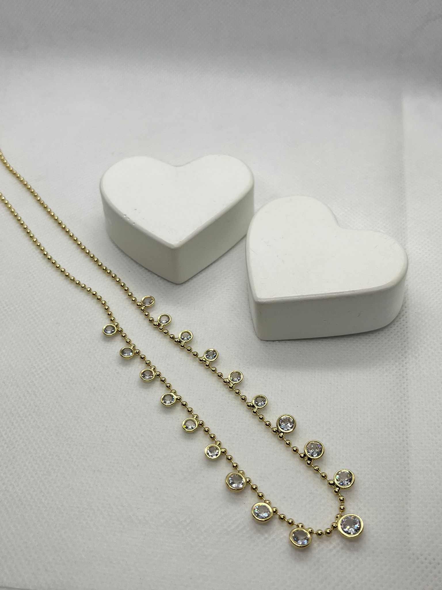 Yuvarlak Zirkon Taşlı Vip Seri 14k Altın Renk Kolye (40-45cm)